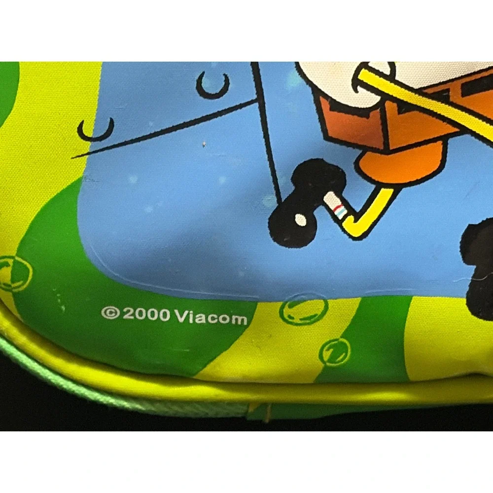Vintage 2000 SpongeBob SquarePants Insulated Soft Lunch Box Bag Green Viacom Y2K